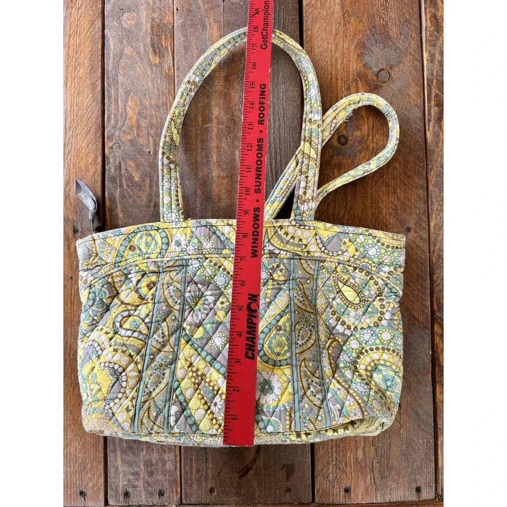 Vintage Vera Bradley Lime Green Paisley Zip Purse